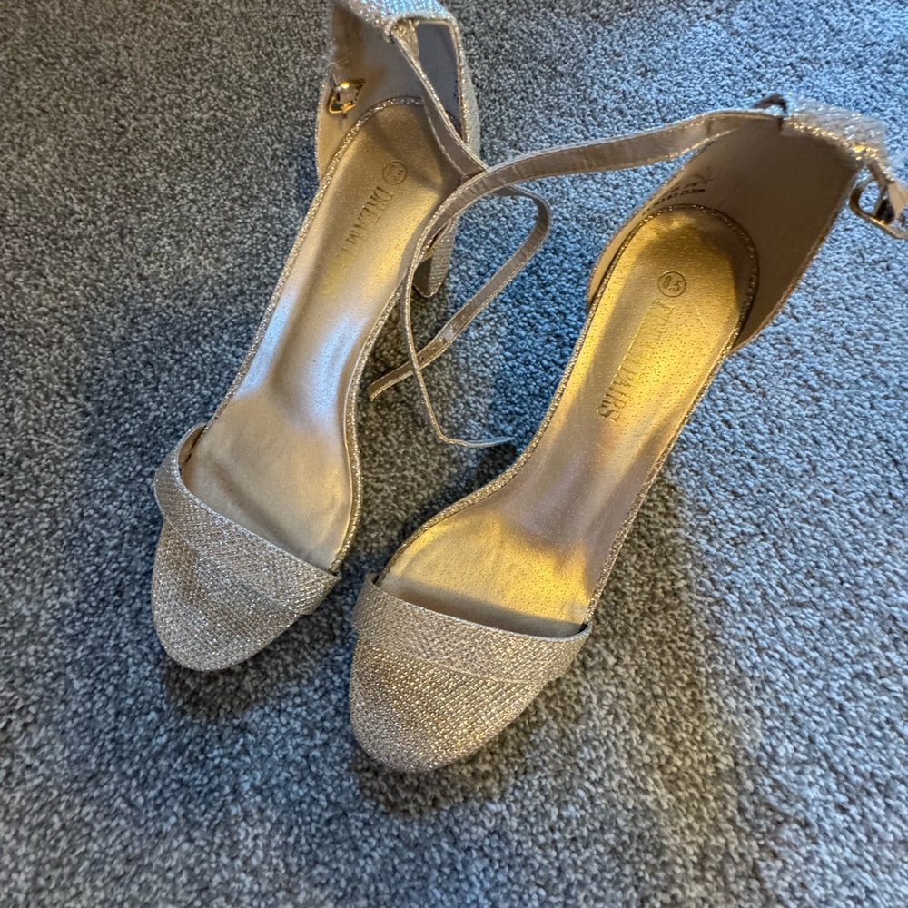Gold Block Heels